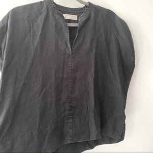 Everlane Washed Black Linen Top